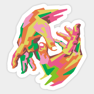 pop art hand Sticker